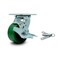 Service Caster 4 Inch Green Poly on Cast Iron Caster with Ball Bearing and Brake/Swivel Lock SCC-30CS420-PUB-GB-TLB-BSL - alternate 3